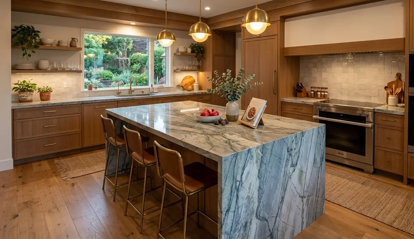 Allure Quartzite polished natural stone kitchen countertop