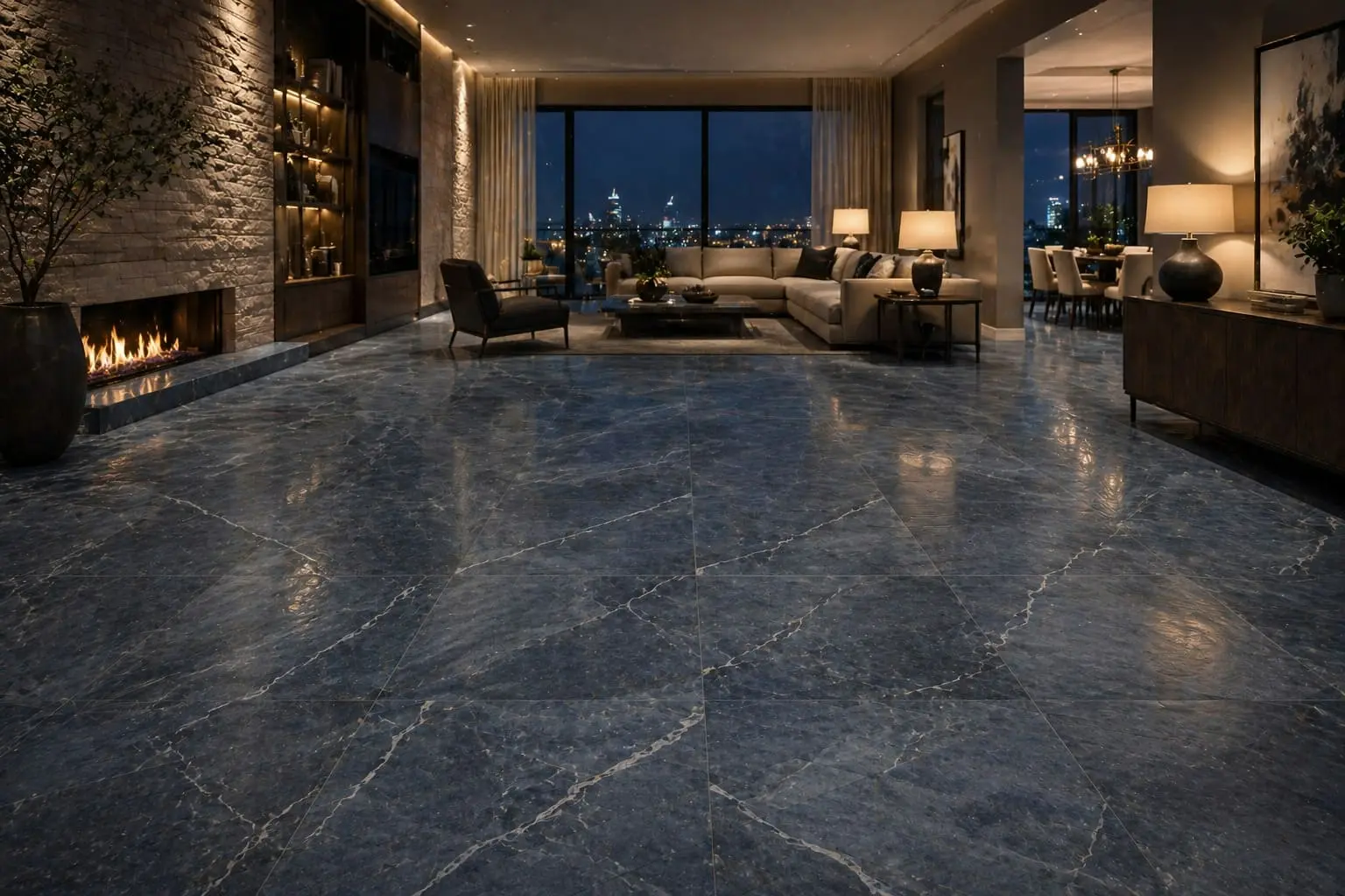 Allure Blue Quartzite Flooring