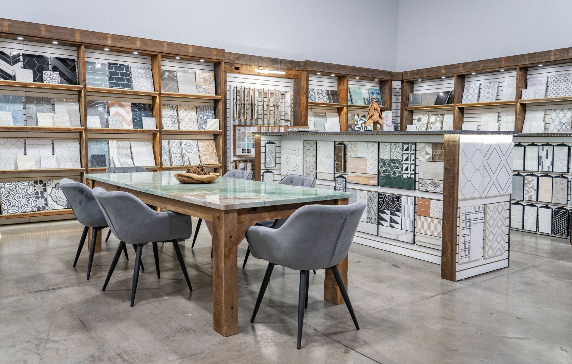 Interior of Nova Tile and Stone showroom