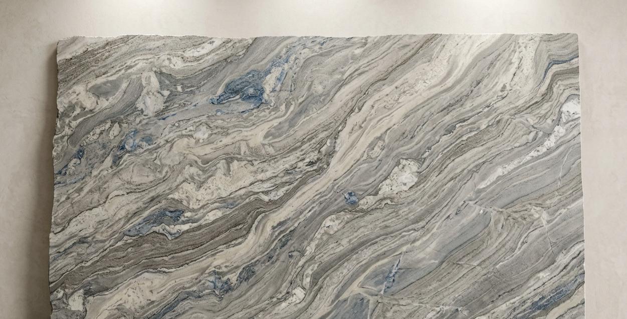 Allure Quartzite Specialty Finish full slab showing complete veining and brushed surface texture