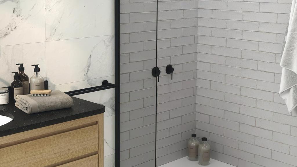 Nantes 3x12 matte ceramic subway tile in a kitchen or bathroom setting