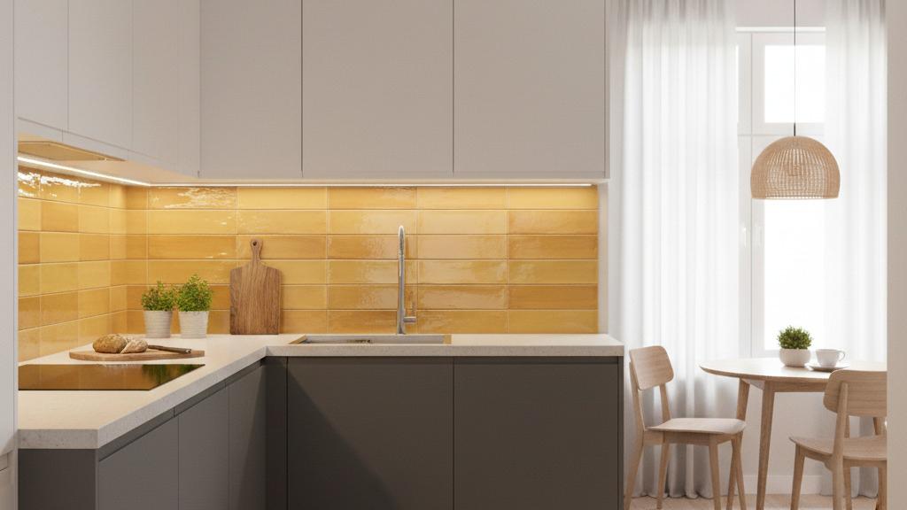 Lucida glossy ceramic subway tile backsplash for kitchen walls