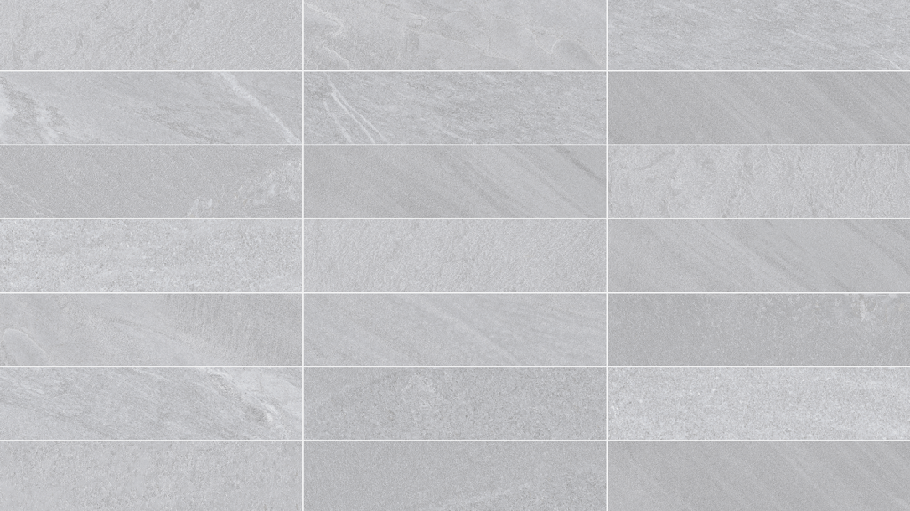 Light grey subway tile