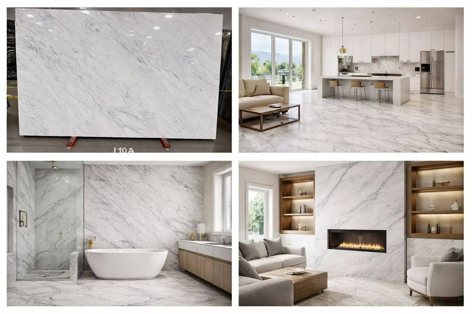 Dolomite Galata Bianco at Nova Tile and Stone's Reno showroom