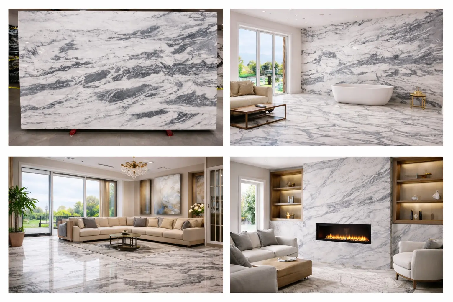 Dolomite Nevado at Nova Tile and Stone's Minden and Reno showrooms