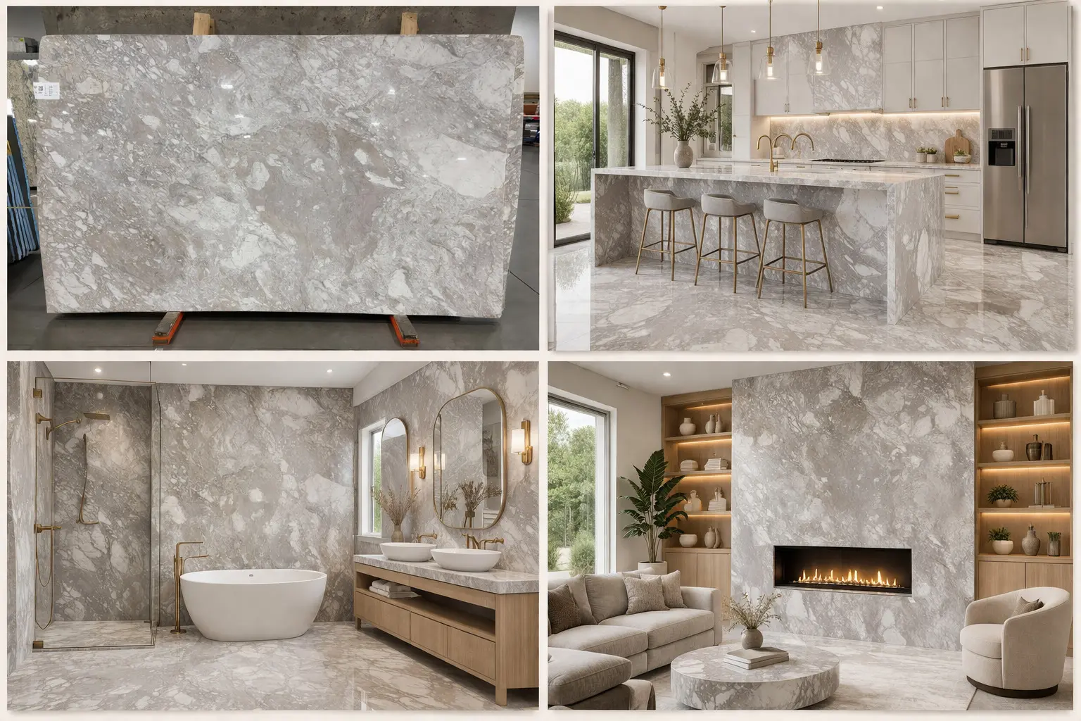 Dolomite Vagli at Nova Tile and Stone's Reno showroom