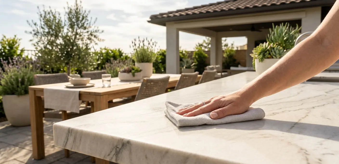Conceptual rendering of cleaning countertop