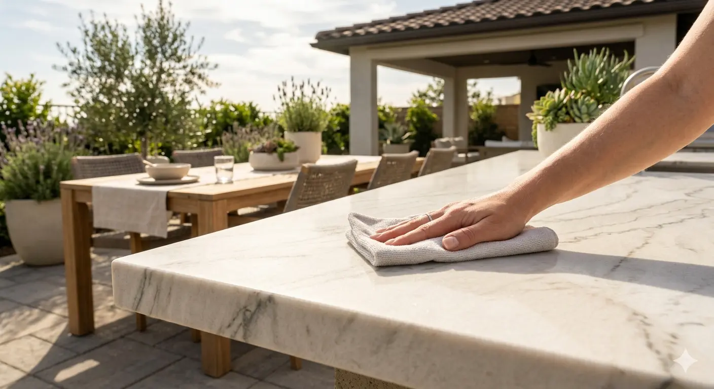 Conceptual rendering of cleaning a slab