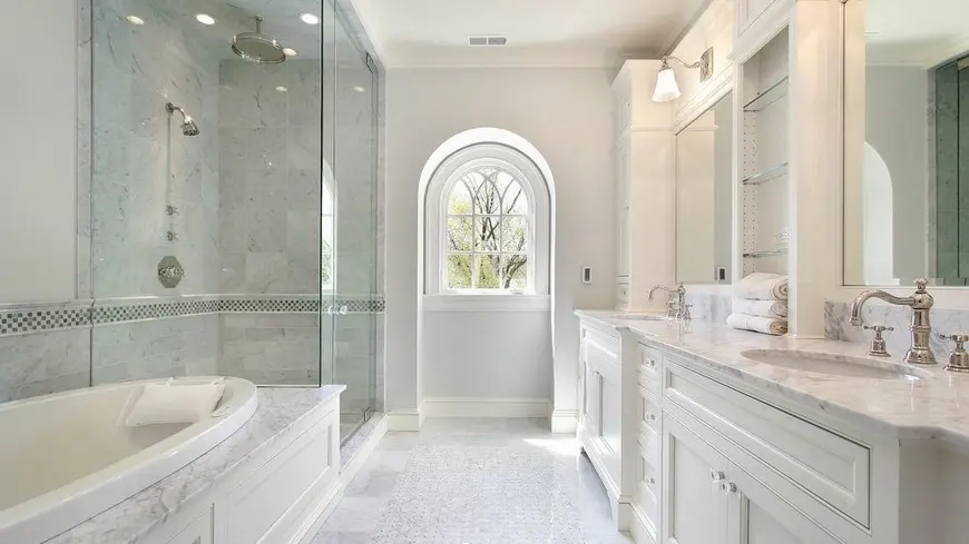 Minimalist bathroom idea with scandinavian style