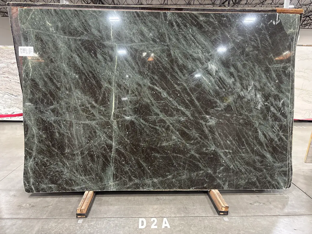 Green Pantanal Slab Displayed at Nova Tile and Stone Showroom