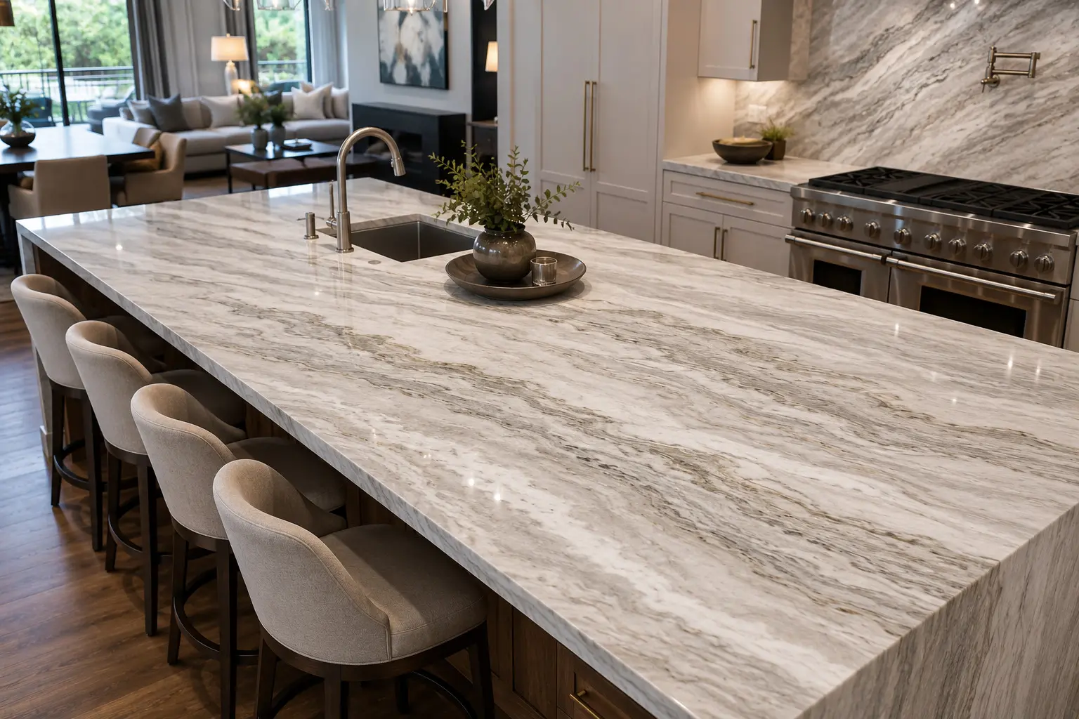 Conceptual  rendering of a Fantasy Brown Countertop