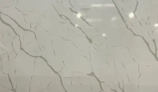 Calacatta Laza Quartz at Nova Tile and Stone showroom