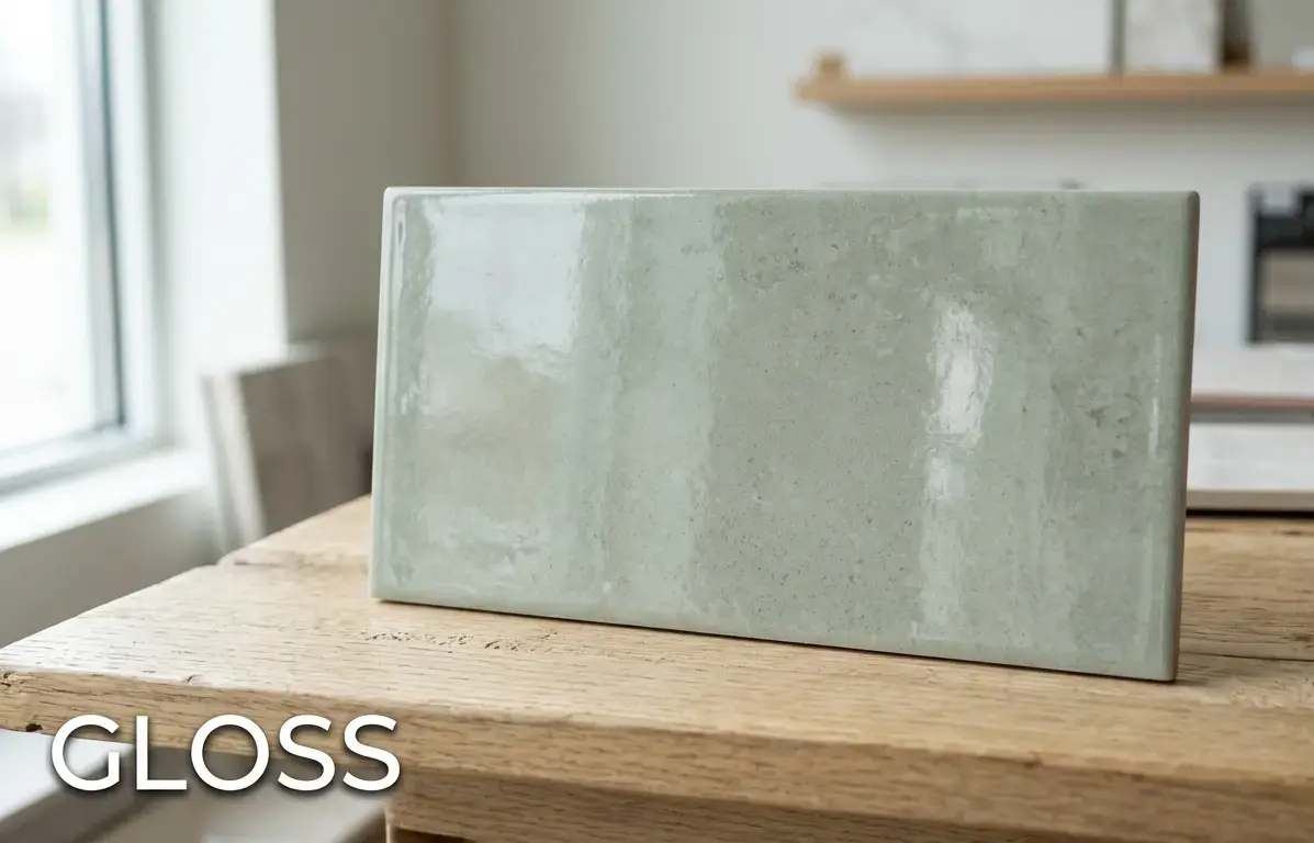 Sage Mineral high-gloss porcelain tile