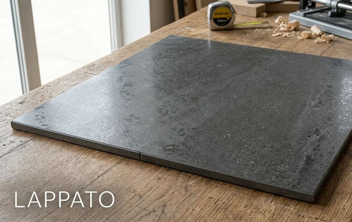 Anthracite lappato semi-polished porcelain tile