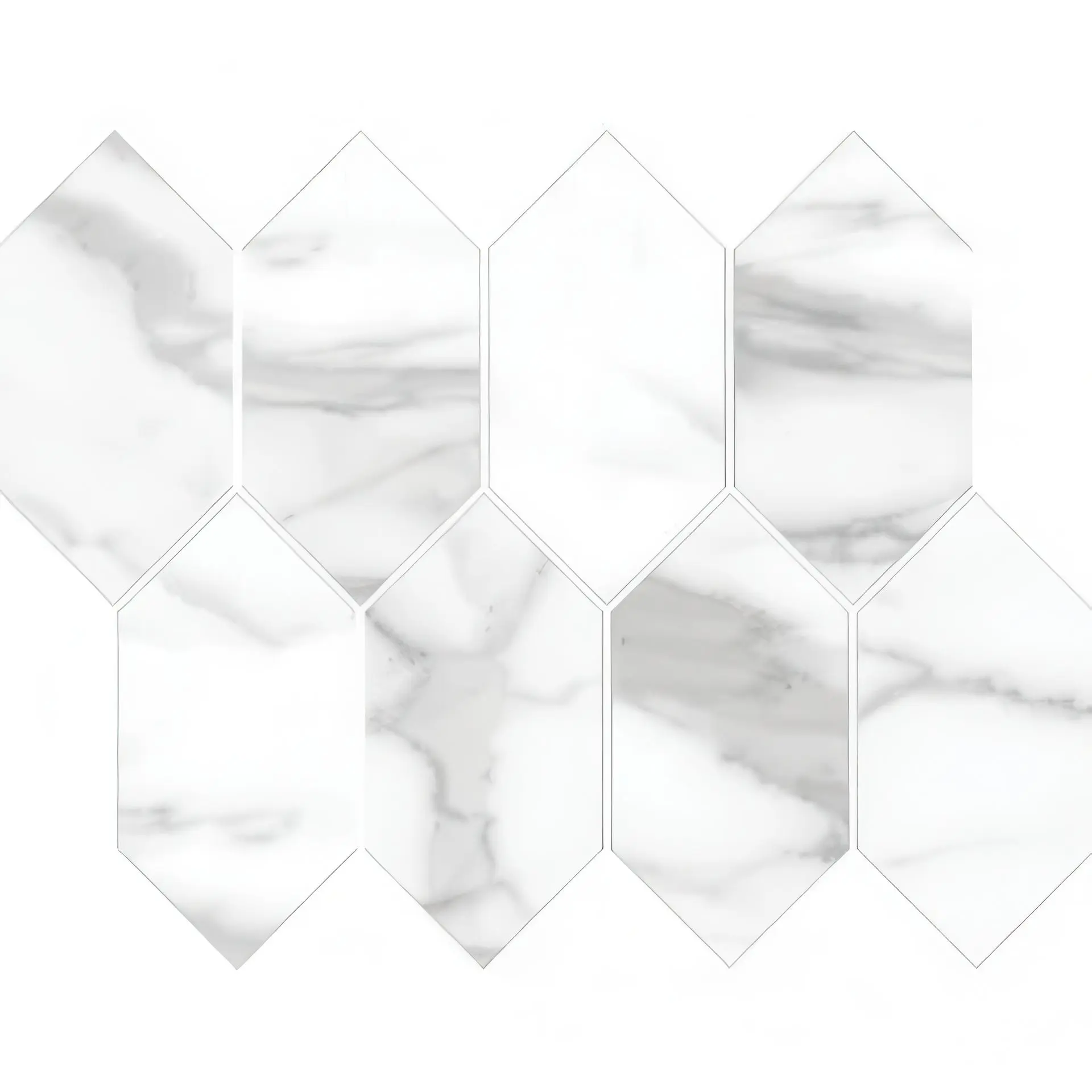 Mozart 3x6 Elongated Hexagon Porcelain Tile at Nova Tile and Stone showroom