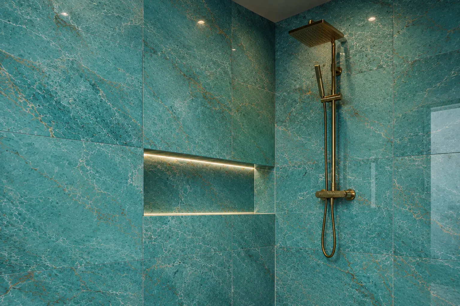 Conceptual Rendering of a Turquoise Porcelain Tile