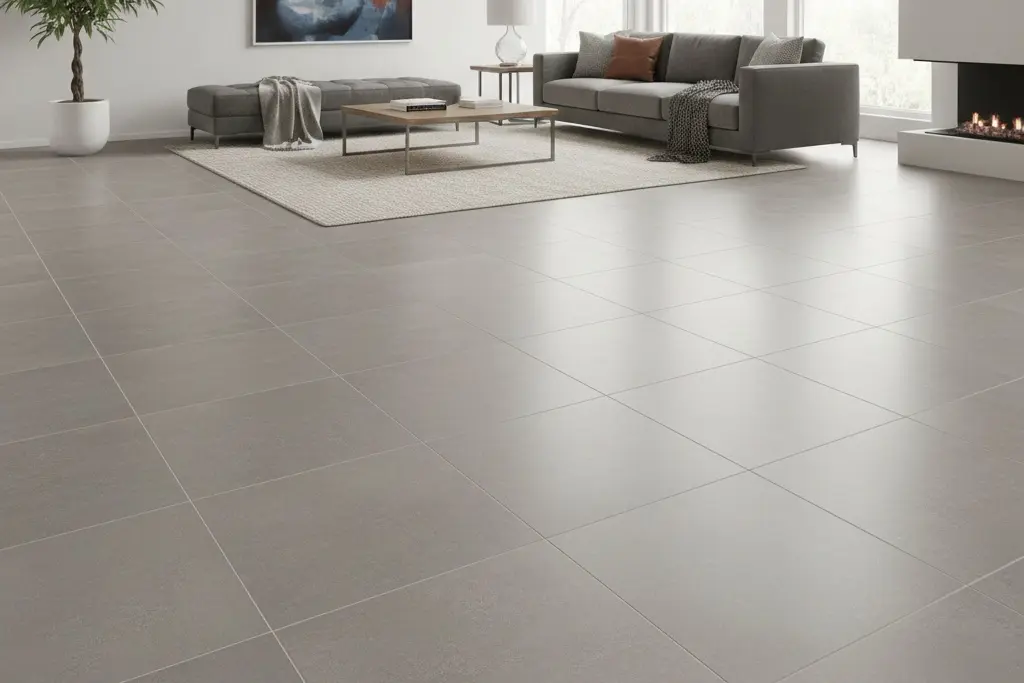Conceptual rendering of 12x24 epic subway tile in living space