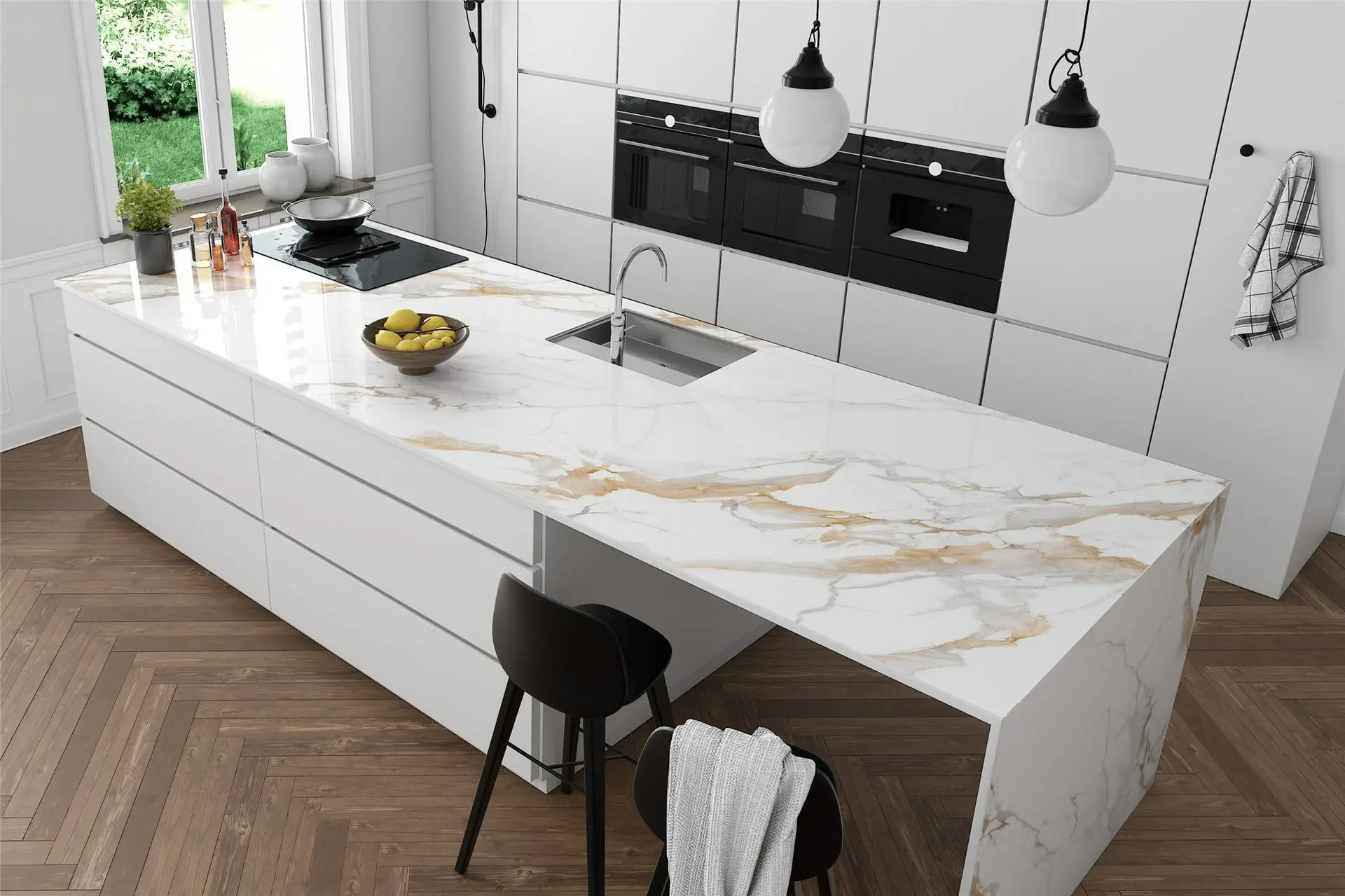 Conceptual rendering of a Sintered Stone Countertop for Minden Homes