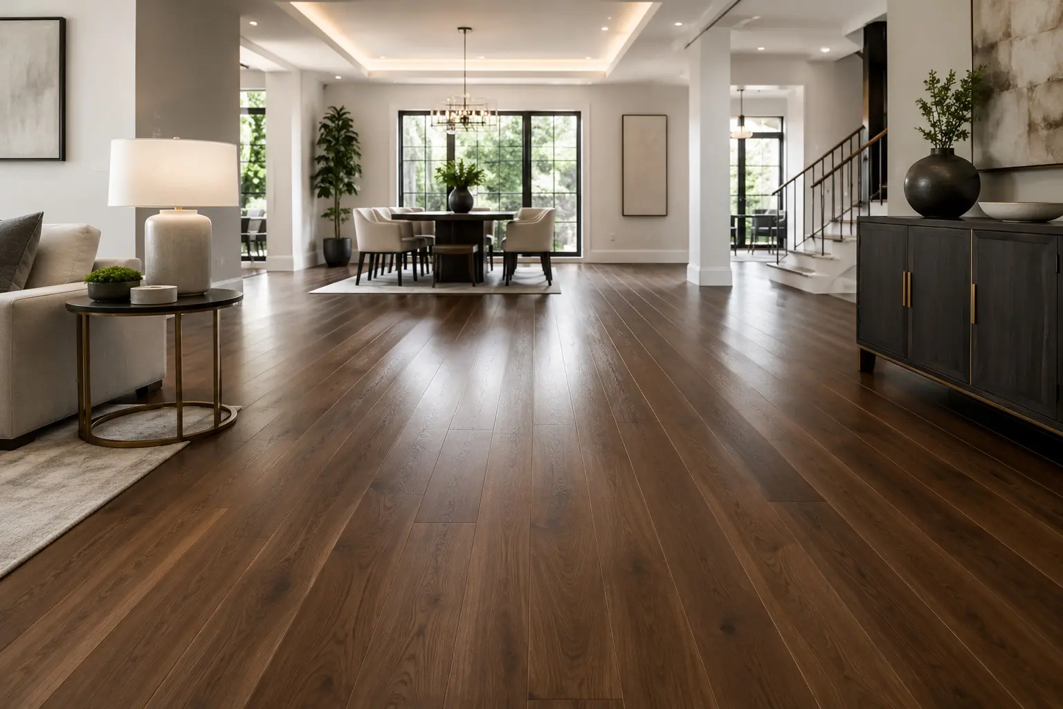 Conceptual rendering of a Hardwood Flooring for Minden Homes