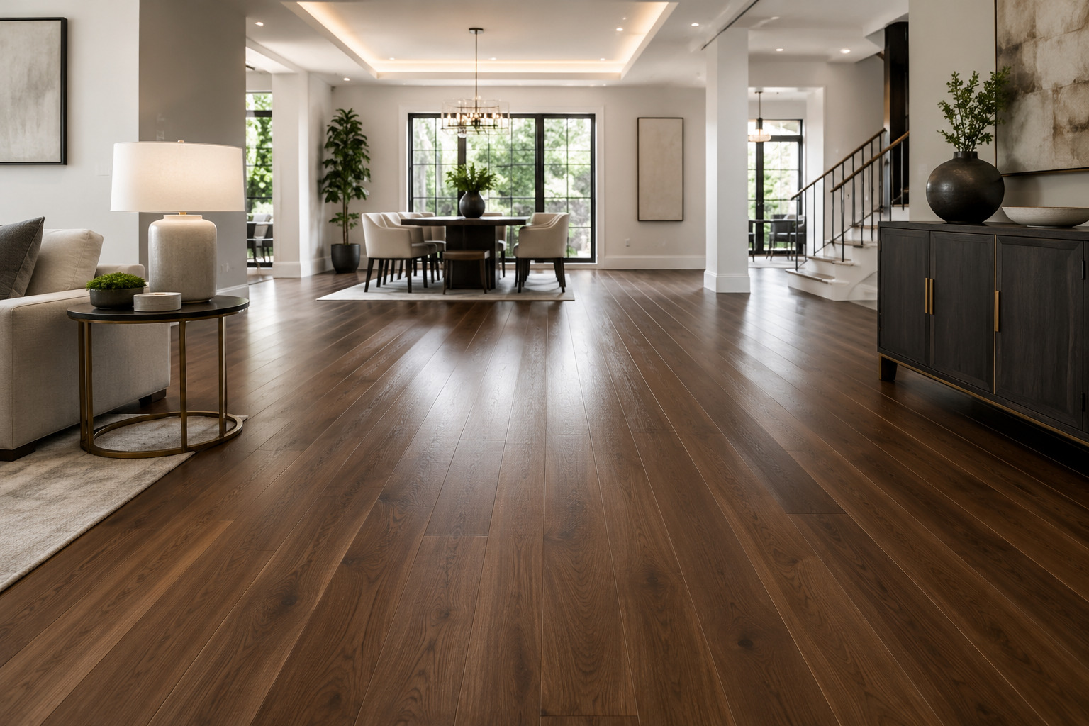 Conceptual rendering of a hardwood flooring