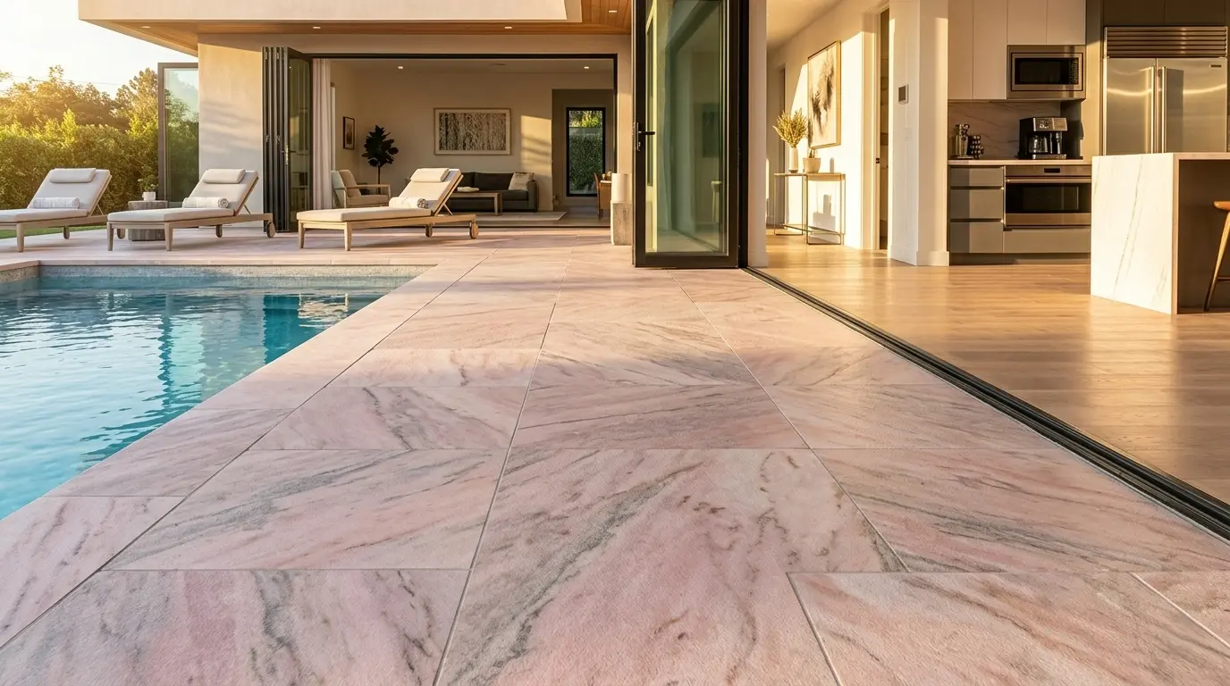 Conceptual rendering of a dolomite pool deck