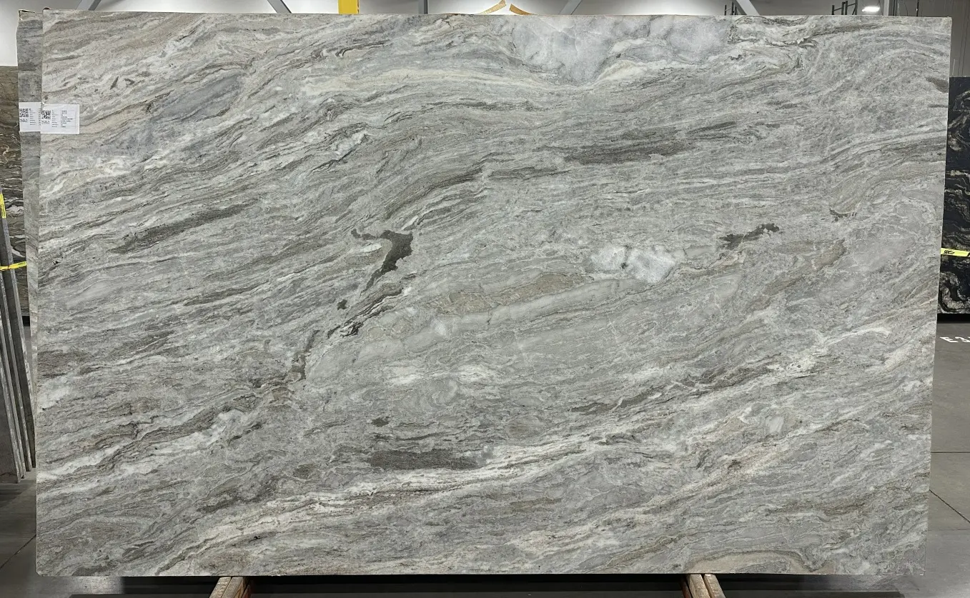 Honed Fantasy Brown Dolomite Slab Displayed at Nova Tile and Stone Showroom