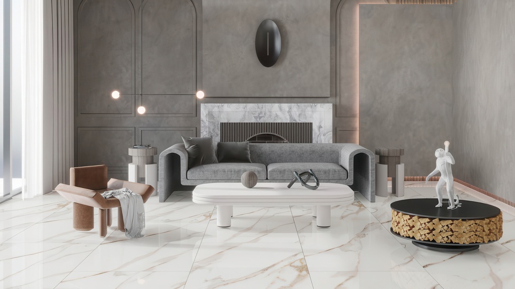 Venezia 24x48 Polished Marble Look Porcelain Tile Gaios