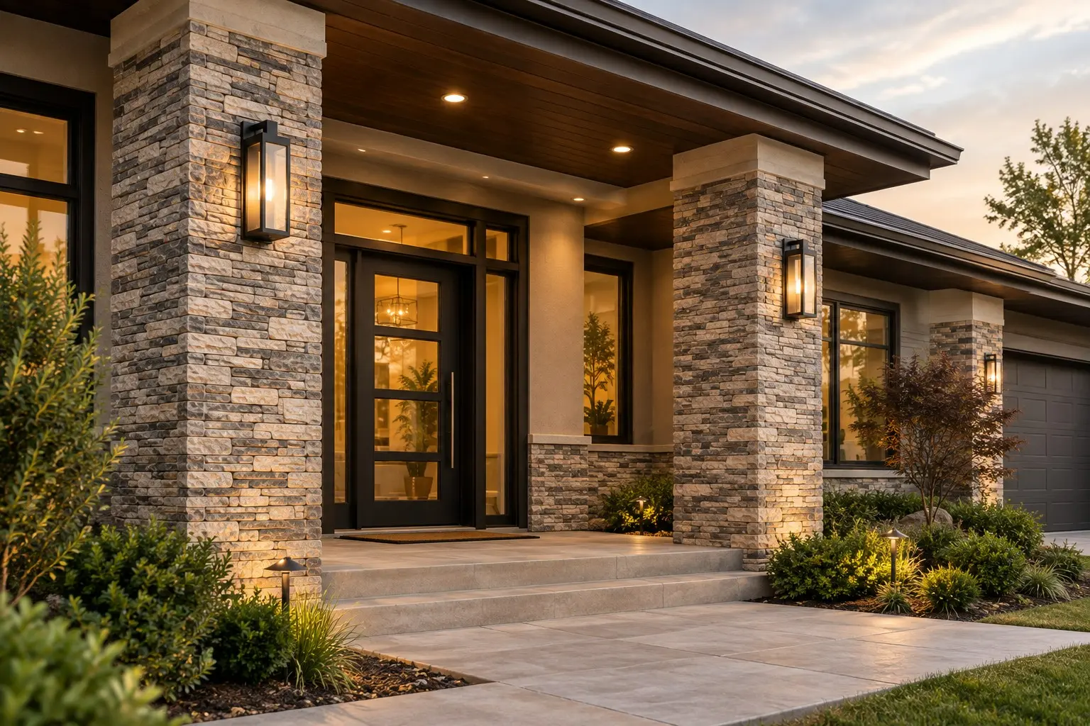 Conceptual rendering of a stone veneers for home exteriors.