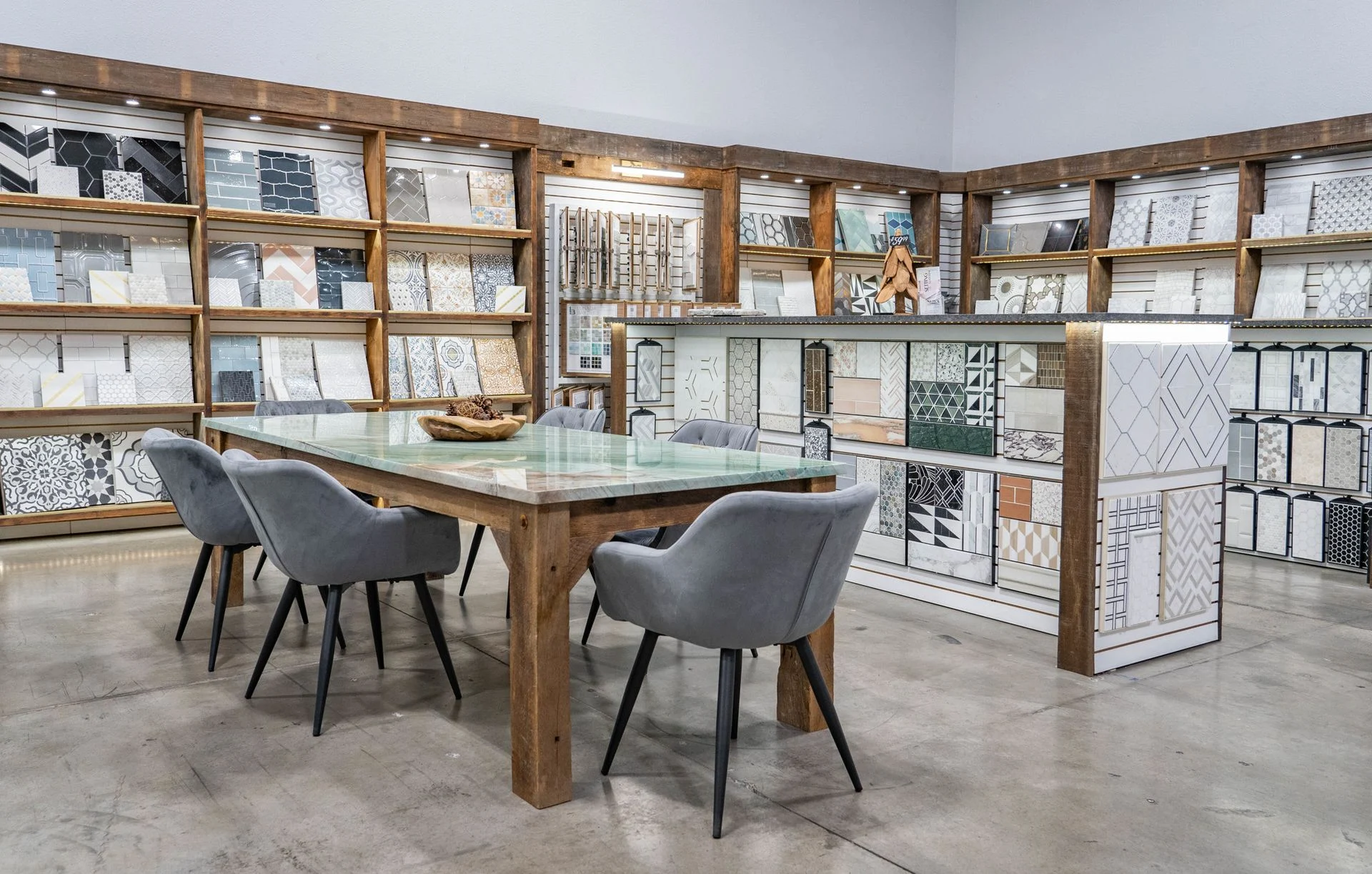 Interior of Nova Tile and Stone showroom