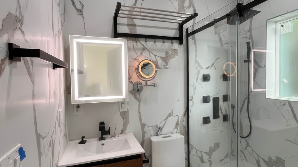 Veined 12x24 Satin Marble Look Porcelain Tile