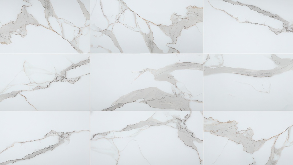 Veined 12x24 Satin Marble Look Porcelain Tile