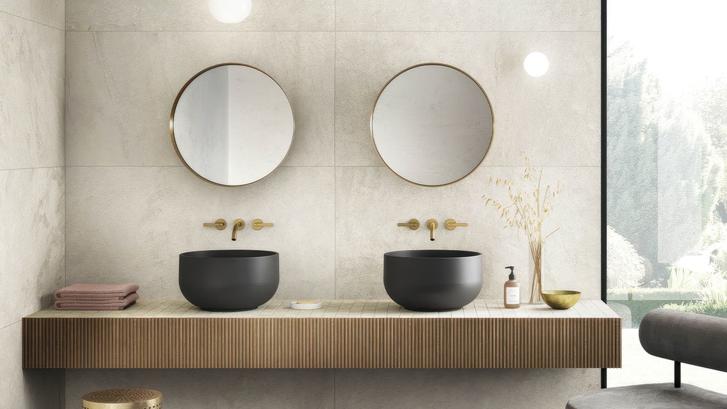 Permafrost 24x48 Matte Travertine Look Porcelain Tile