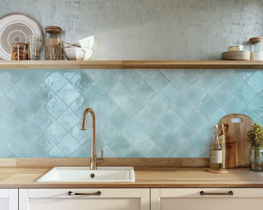 Aveline 6x6 Glossy Zellige Look Porcelain Tile