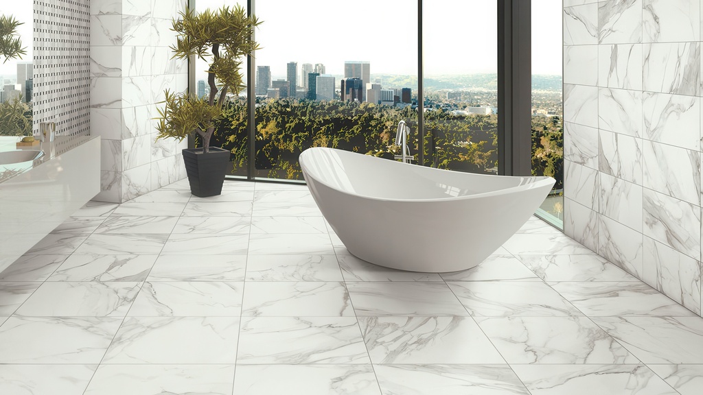 Epic 24x24 Satin or Polished Marble Look Porcelain Tile