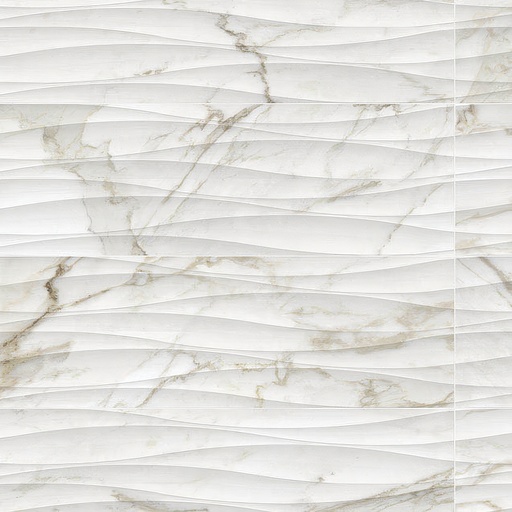 Summit 12x36 Matte Marble Look Ceramic Tile (Summit: Calacatta Dolce, Curva)