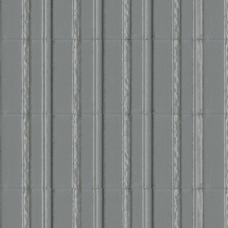 Bristol 3x8 Glossy Ridge or Flat Porcelain Subway Tile (Bristlo: Avio, Ridge)