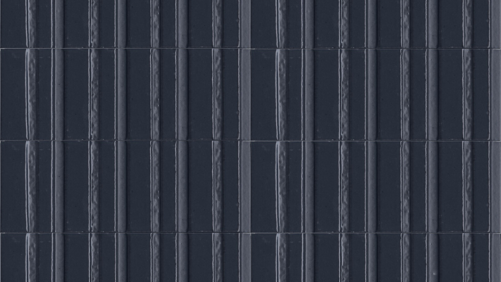 Bristol 3x8 Glossy Ridge or Flat Porcelain Subway Tile (Bristol: Blu Notte, Ridge)
