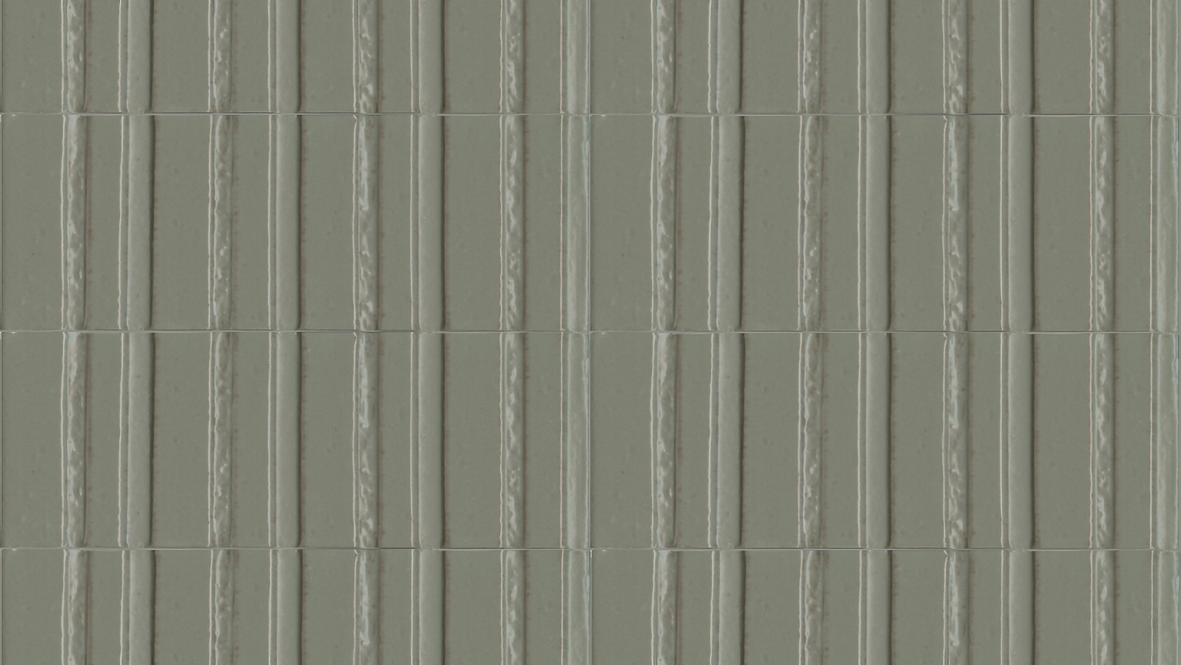 Bristol 3x8 Glossy Ridge or Flat Porcelain Subway Tile (Bristol: Muschio, Ridge)