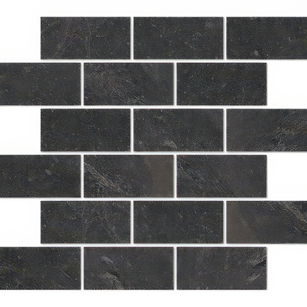 Contemporary Slate 2x4 Brick Natural Finish Slate Look Porcelain Mosaic Tile