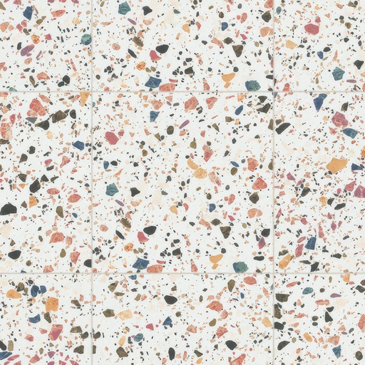 Terrazzo 24x24 Matte Finish Porcelain Tile (Terrazzo: White)