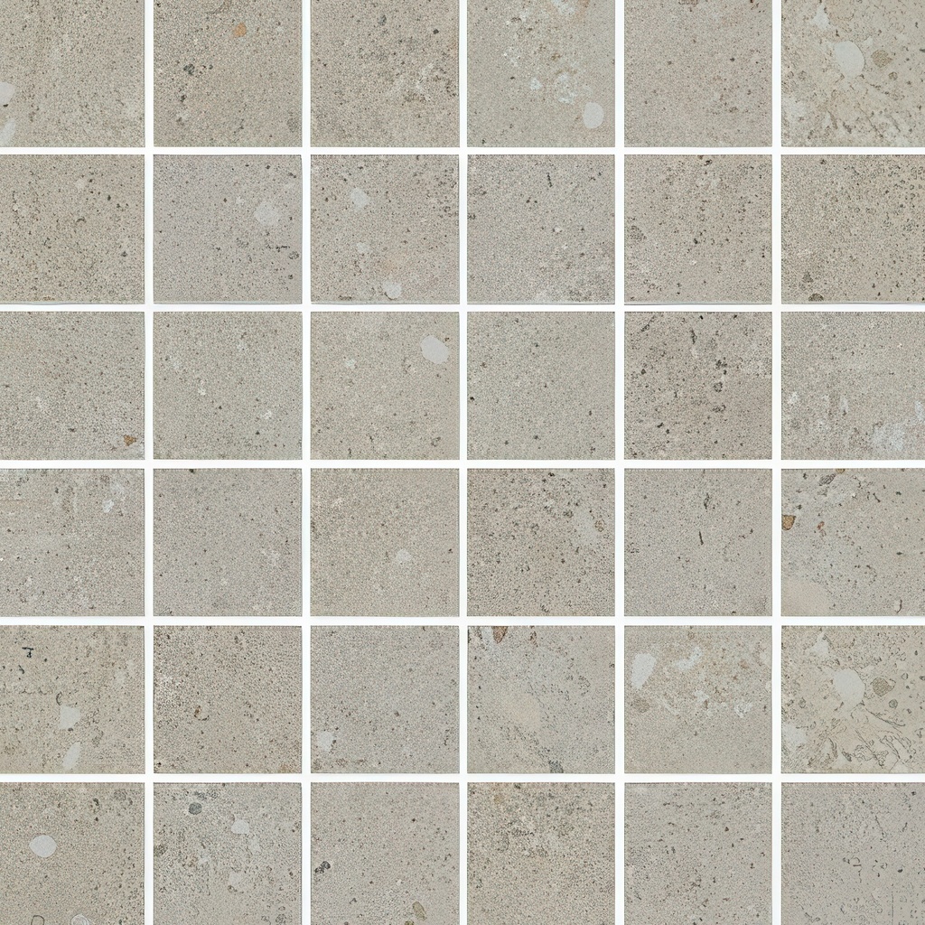 City Sidewalk 2x2 Stacked Matte Cement Look Porcelain Mosaic Tile