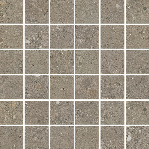 City Sidewalk 2x2 Stacked Matte Cement Look Porcelain Mosaic Tile (City Sidewalk Brown)