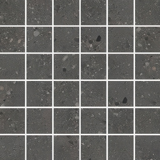 City Sidewalk 2x2 Stacked Matte Cement Look Porcelain Mosaic Tile (City Sidewalk: Dark Grey)