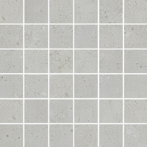 City Sidewalk 2x2 Stacked Matte Cement Look Porcelain Mosaic Tile (City Sidewalk: White)