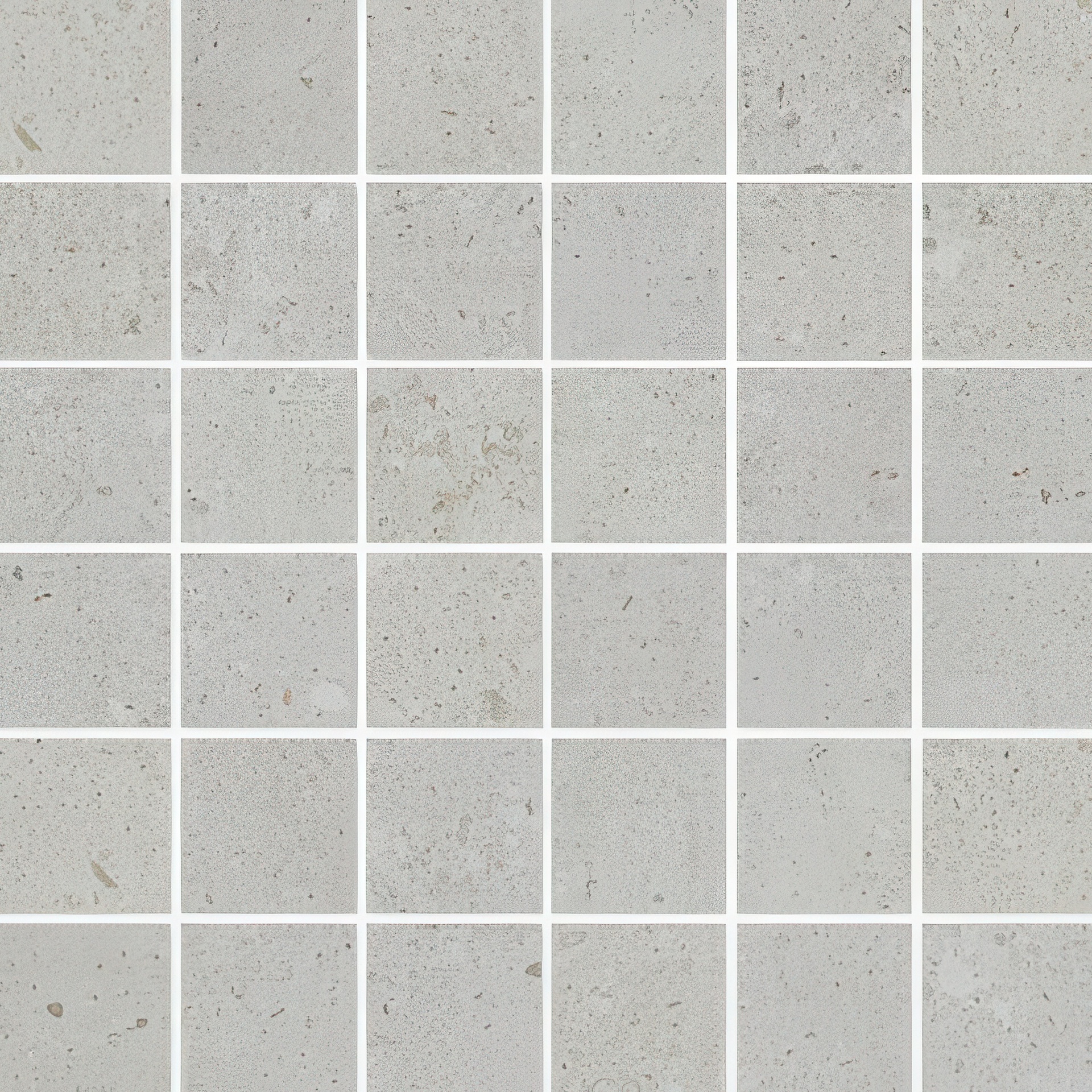 City Sidewalk 2x2 Stacked Matte Cement Look Porcelain Mosaic Tile (City Sidewalk: White)