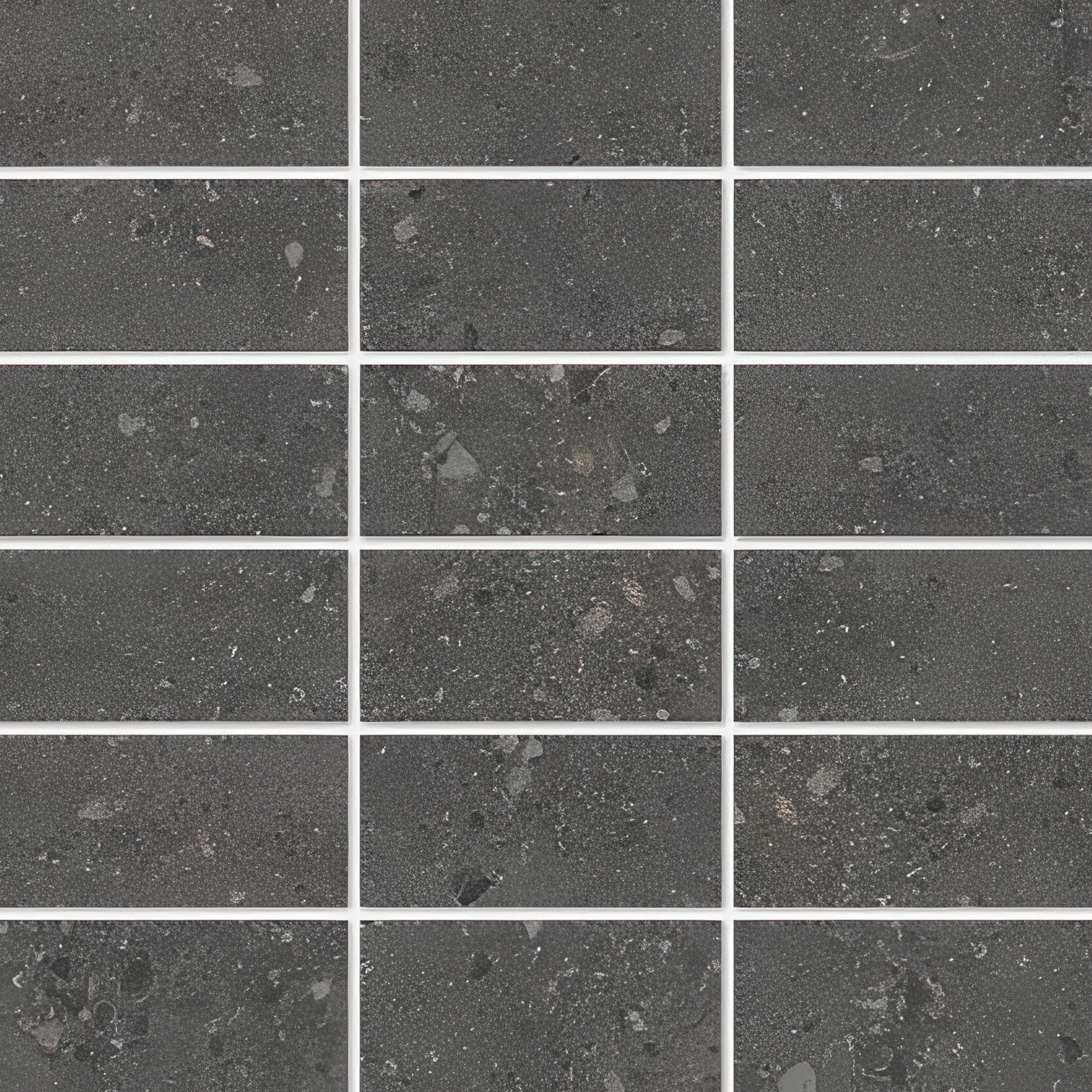 City Sidewalk 2x4 Stacked Matte Cement Look Porcelain Mosaic Tile (City Sidewalk: Dark Grey)