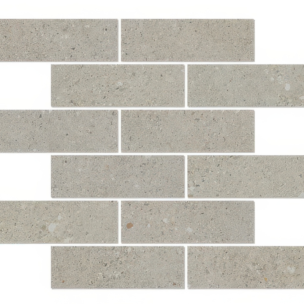 City Sidewalk 2x6 Brick Matte Cement Look Porcelain Mosaic Tile
