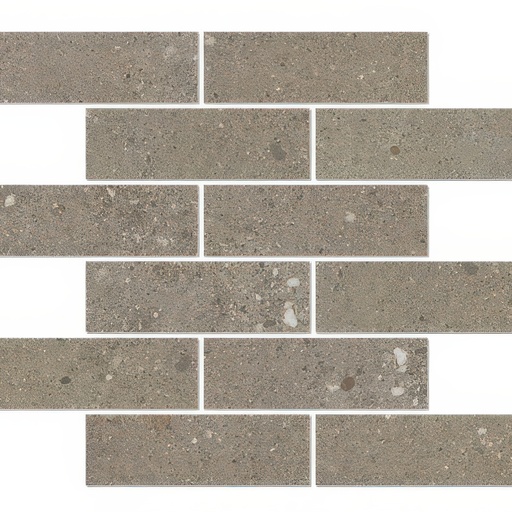 City Sidewalk 2x6 Brick Matte Cement Look Porcelain Mosaic Tile (City Sidewalk Brown)