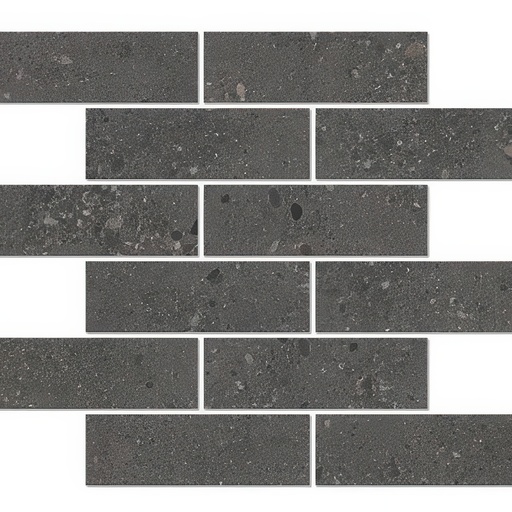 City Sidewalk 2x6 Brick Matte Cement Look Porcelain Mosaic Tile (City Sidewalk: Dark Grey)