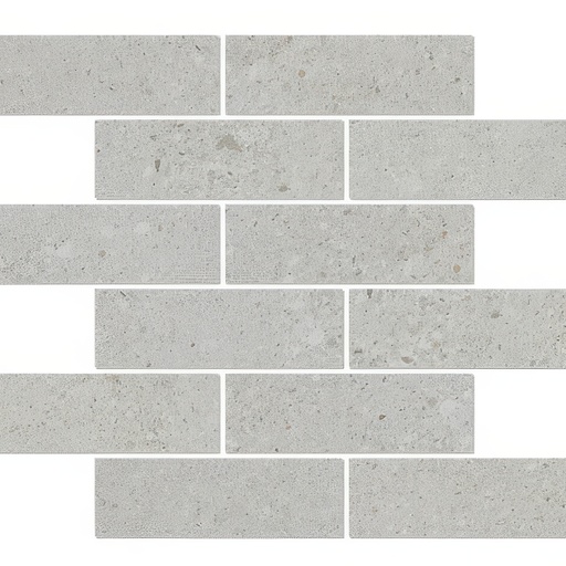 City Sidewalk 2x6 Brick Matte Cement Look Porcelain Mosaic Tile (City Sidewalk: White)